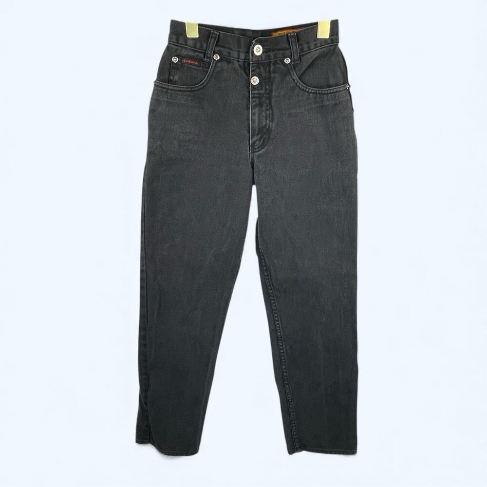 Vintage Lawman Jeans Women 14 Black High Rise Bareback Western Riding Rodeo